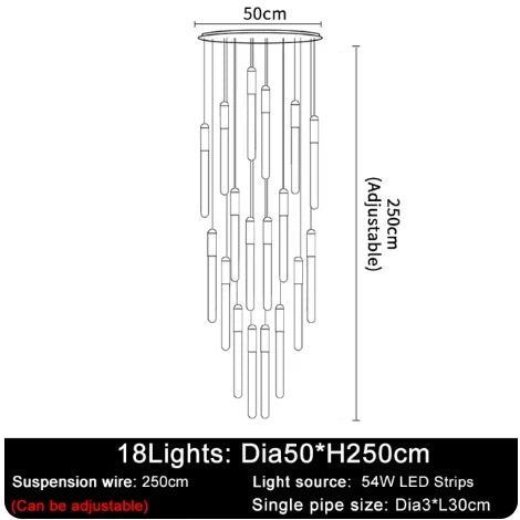 Lustre Maëloria — LED pour Escalier — vue 8