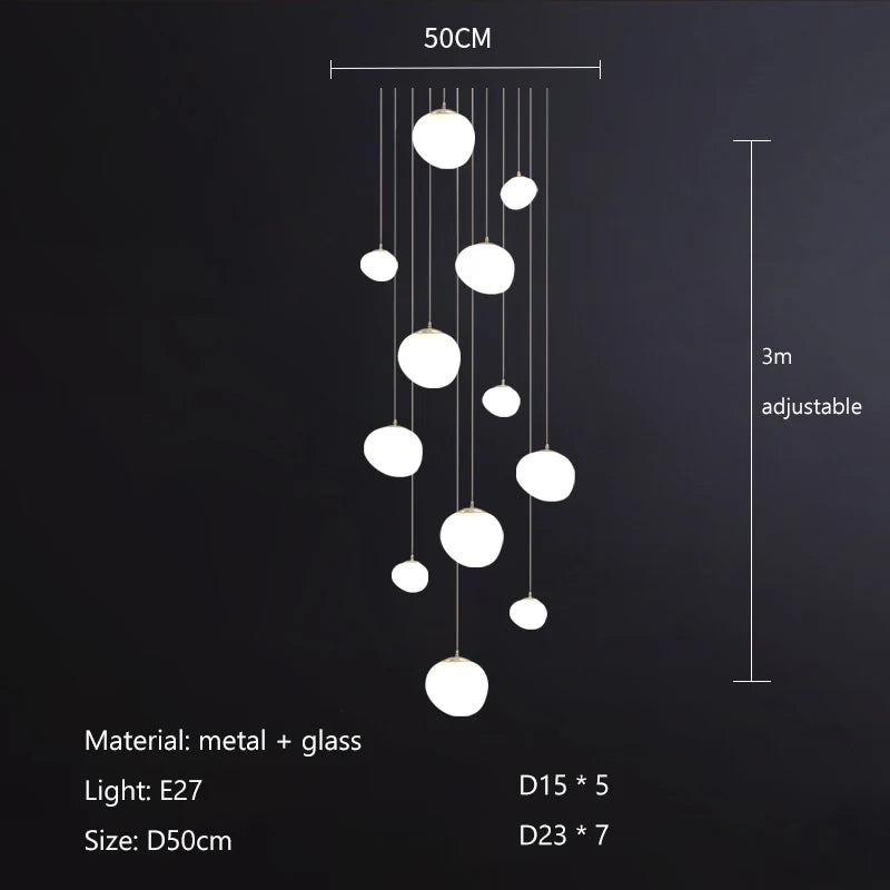 Lustre Althdore — Verre LED pour Escalier — vue 6