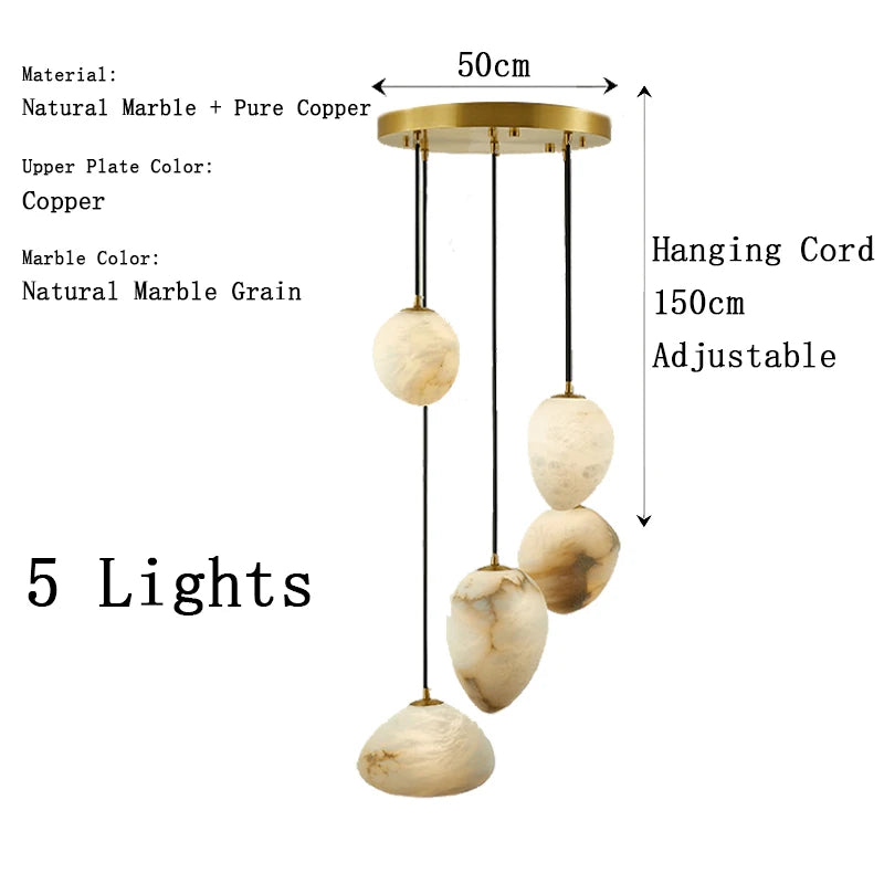 Lustre Lysana — Marbre LED pour Salon — vue 11