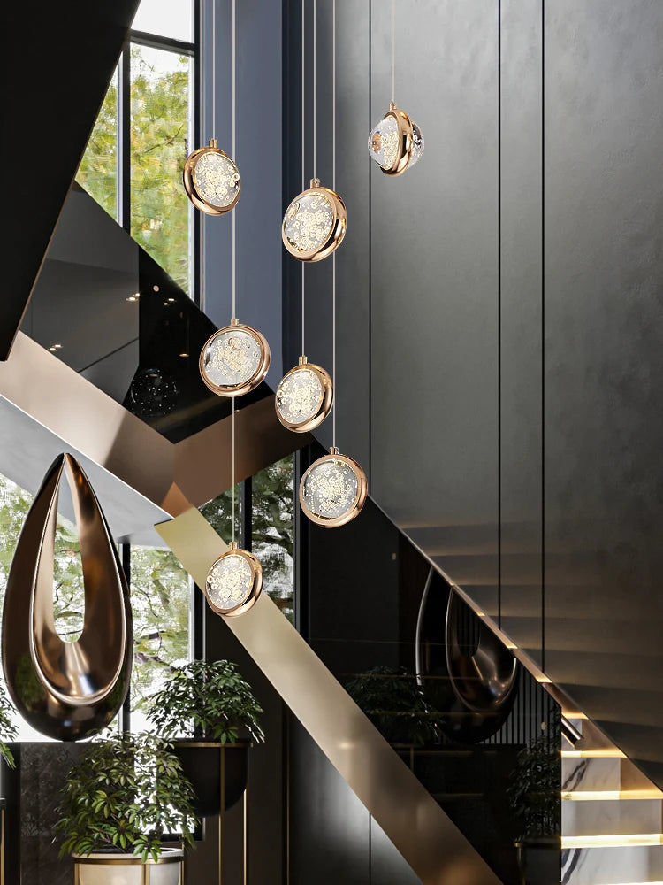 Lustre Théloria — Cristal LED pour Escalier — vue 2