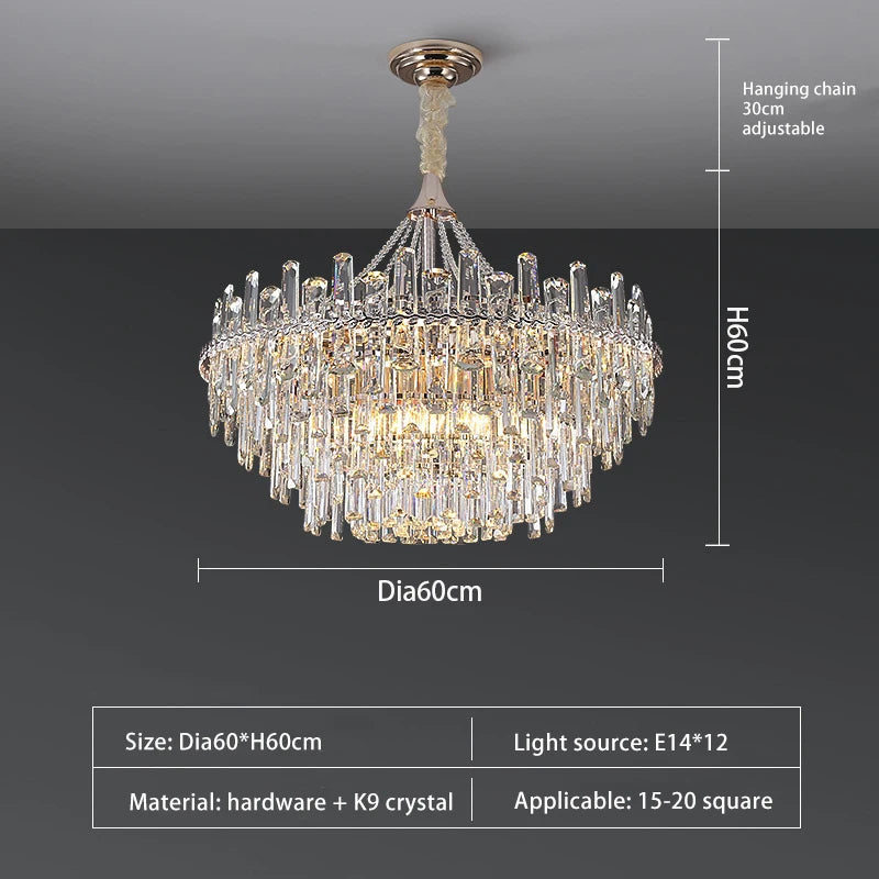 Lustre Avoria — Cristal LED pour Salle à Manger — vue 8