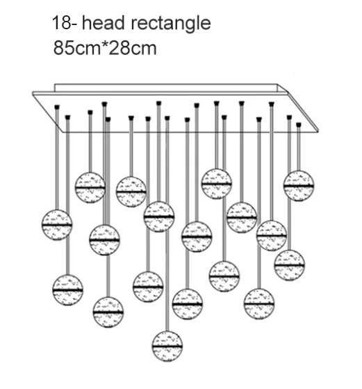 Lustre Lysdore — Cristal LED pour Escalier — vue 8