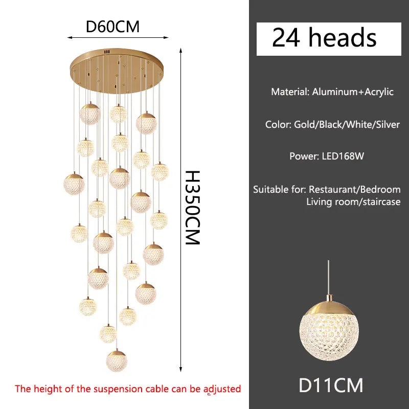 Lustre Lororia — LED pour Escalier — vue 11