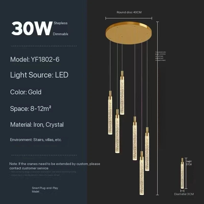 Lustre Valana — Cristal pour Escalier — vue 7