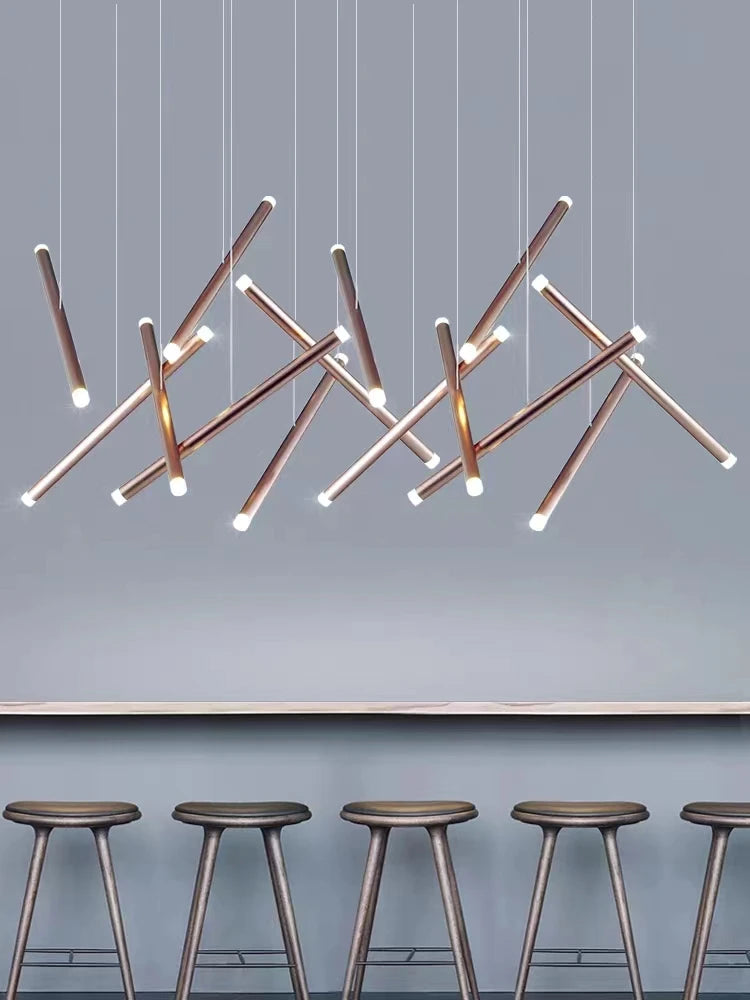 Lustre LED design pour cuisine, escalier et salle à manger – vue 2