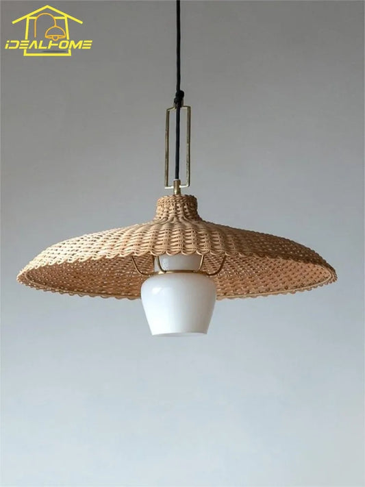 Suspension Séraphine Velours — Rotin LED