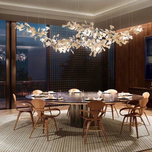 Lustre céramique nordique LED pour table de salle à manger