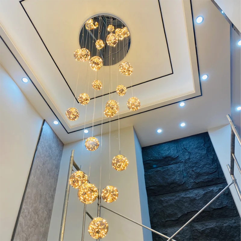 Lustre Ayliane — Verre LED pour Escalier — vue 5