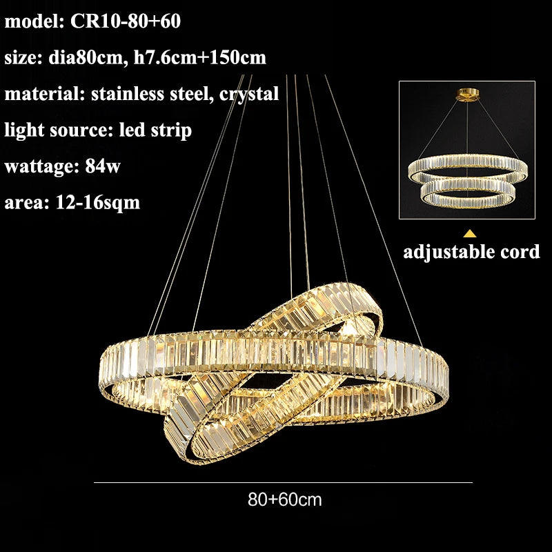 Lustre Althoria — Cristal LED pour Salle à Manger — vue 14