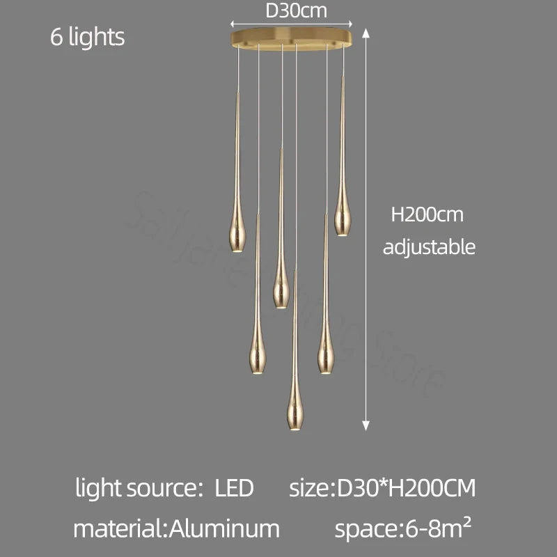 Lustre Ayldore — LED pour Escalier — vue 15