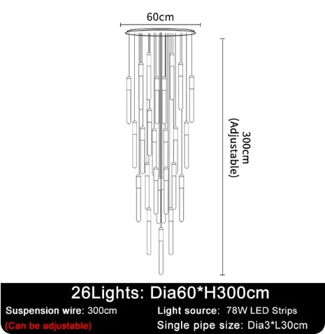 Lustre Maëloria — LED pour Escalier — vue 9