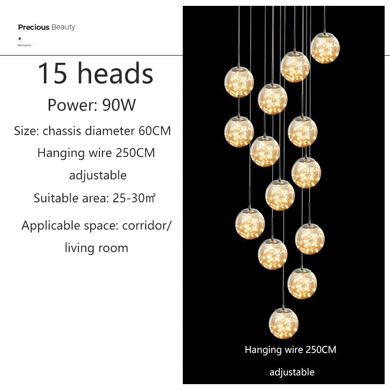 Lustre Éliane — LED pour Escalier — vue 10