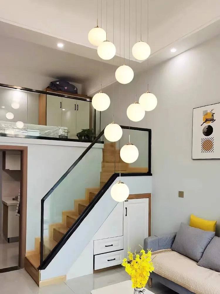 Lustre Adéldore — Verre LED pour Escalier — vue 5