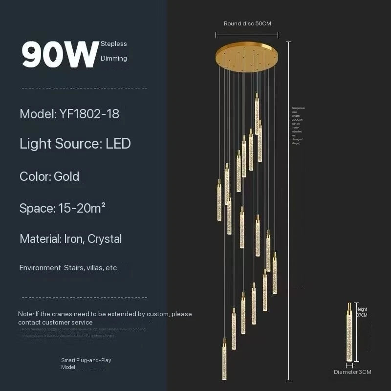 Lustre Valana — Cristal pour Escalier — vue 11