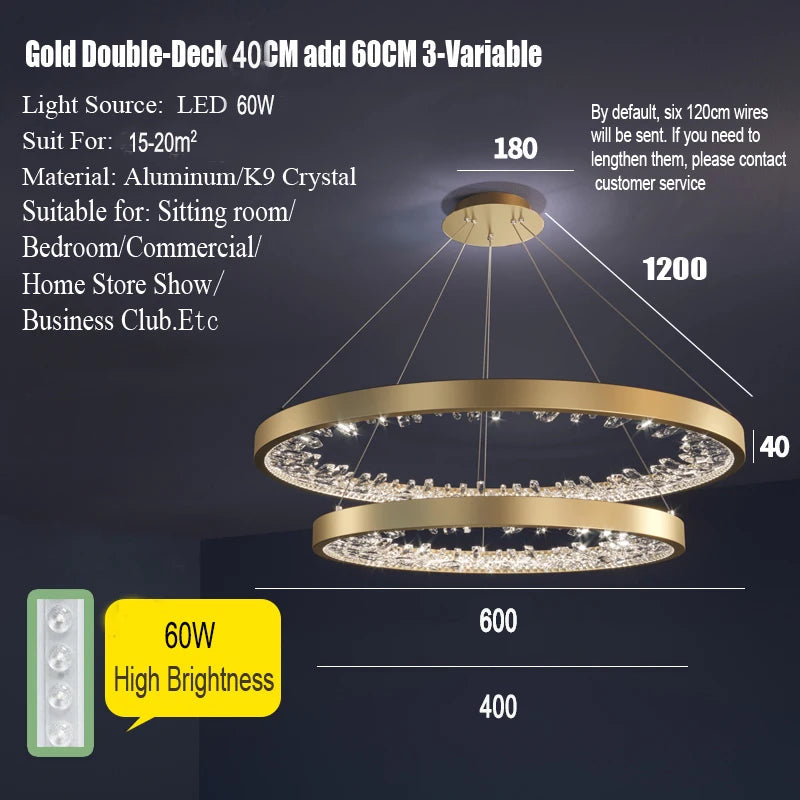 Lustre Noéloria — Cristal LED pour Escalier — vue 17