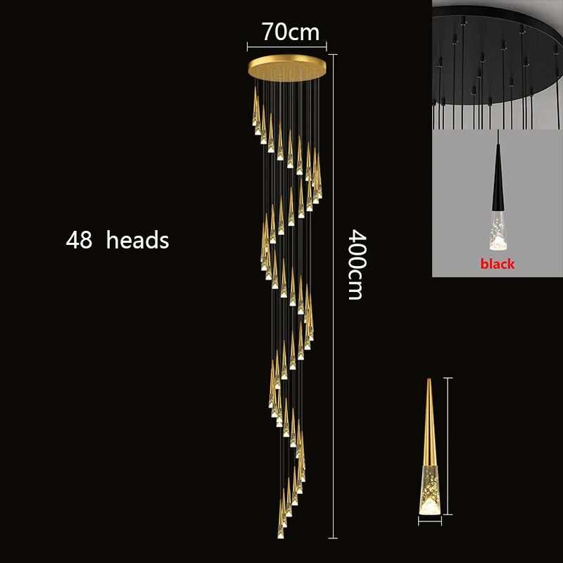 Lustre Althana — Cristal LED pour Escalier — vue 7