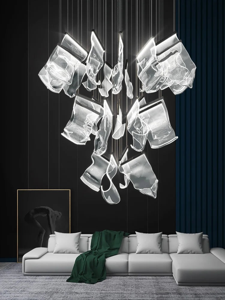 Lustre LED tendance pour duplex, restaurant et salon – vue 2