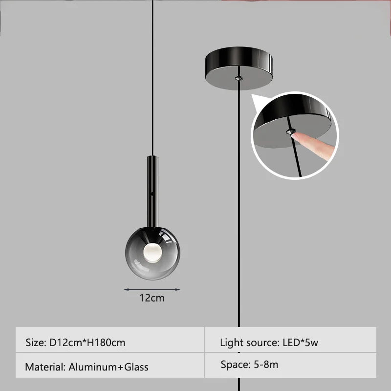 Suspension Soldore — Verre LED pour Escalier — vue 14