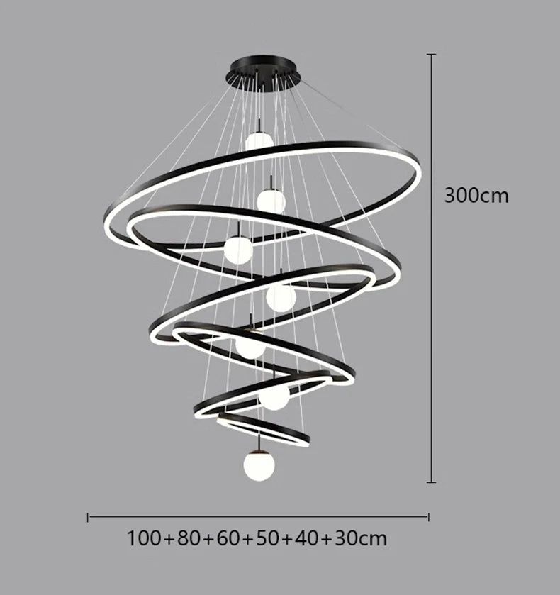 Lustre Néloria — LED pour Escalier — vue 15