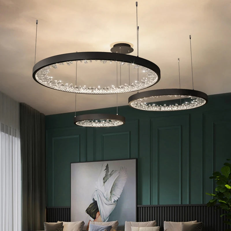 Lustre Noéloria — Cristal LED pour Escalier