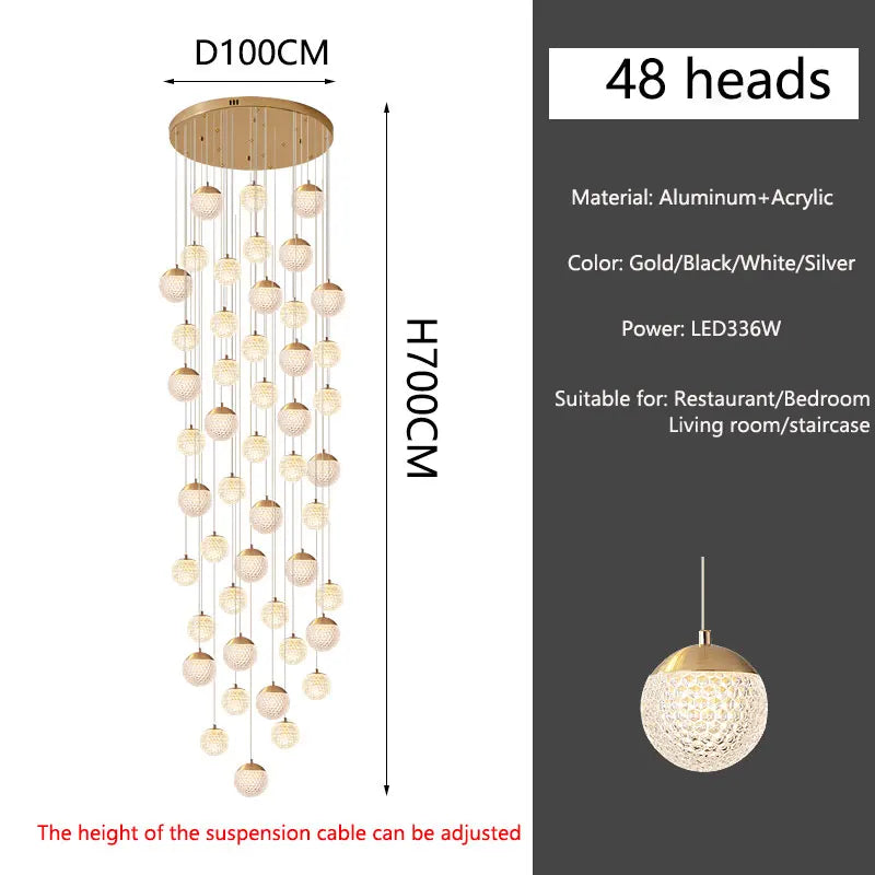 Lustre Lororia — LED pour Escalier — vue 12
