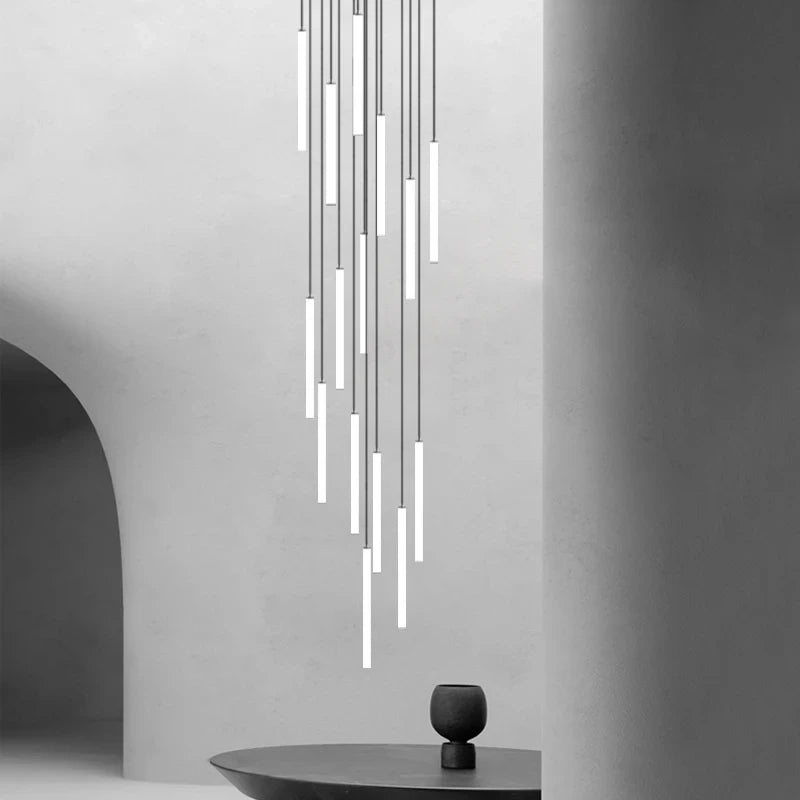Lustre LED spirale pour salon, chambre et cuisine – vue 2