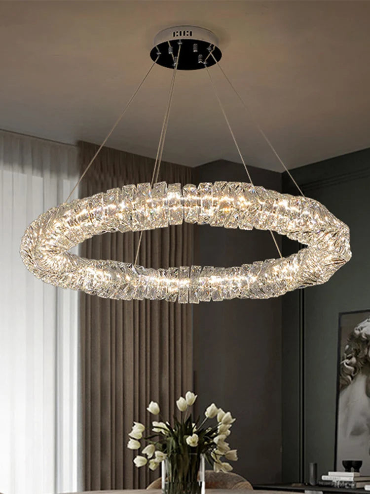 Suspension cristal K9 de luxe pour restaurant et salon