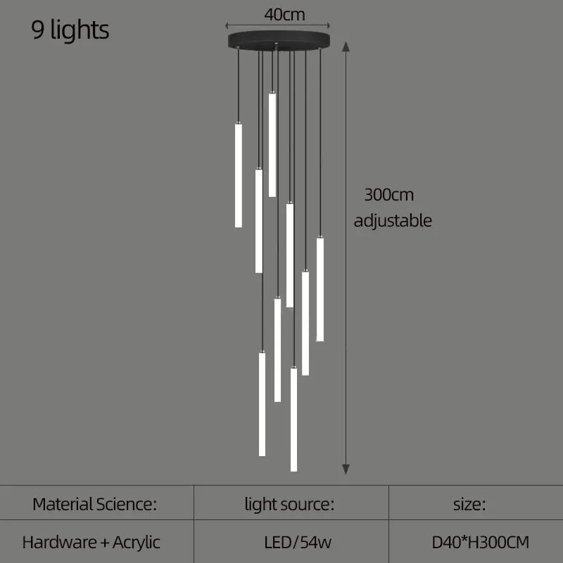 Lustre Orana — LED pour Escalier — vue 6