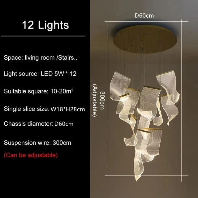 Lustre Séldore — LED pour Escalier — vue 7