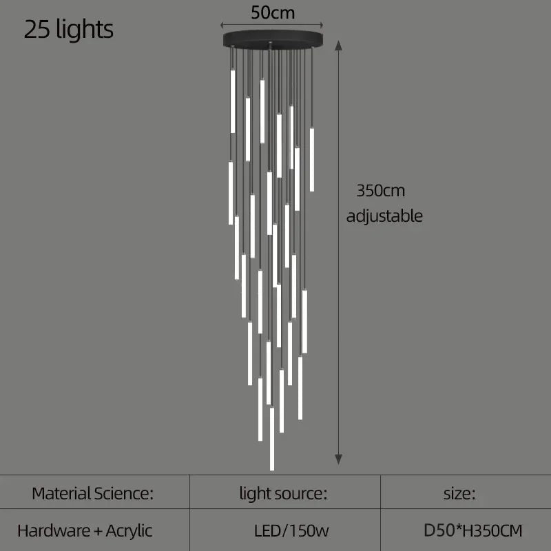 Lustre Nélana — LED pour Escalier — vue 16