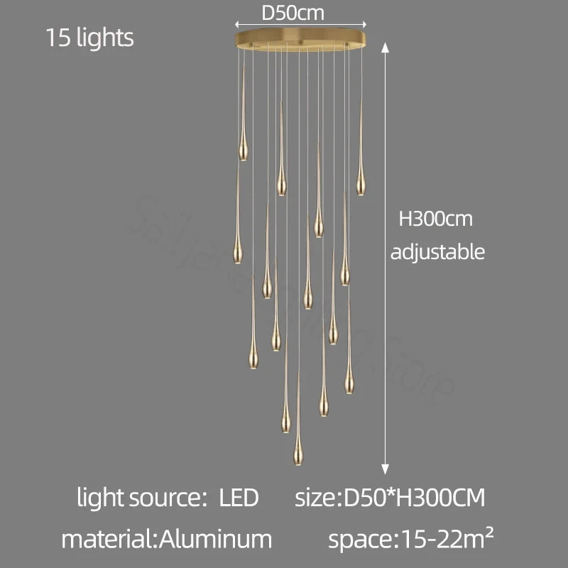 Lustre Ayldore — LED pour Escalier — vue 14