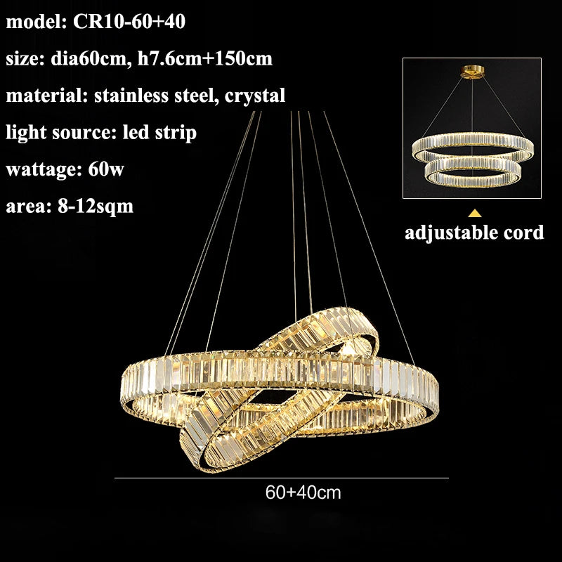 Lustre Althoria — Cristal LED pour Salle à Manger — vue 16