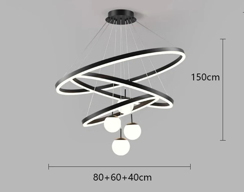 Lustre Néloria — LED pour Escalier — vue 10