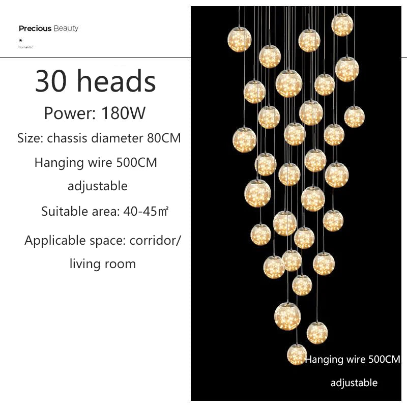Lustre Éliane — LED pour Escalier — vue 12