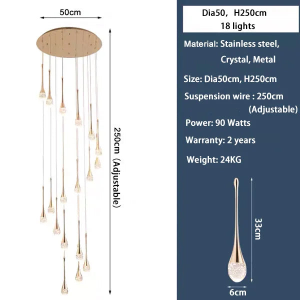 Plafonnier Opdore — Cristal LED pour Escalier — vue 7