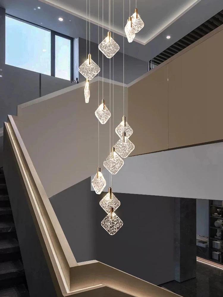 Suspension Cassoria — Cristal pour Escalier — vue 3