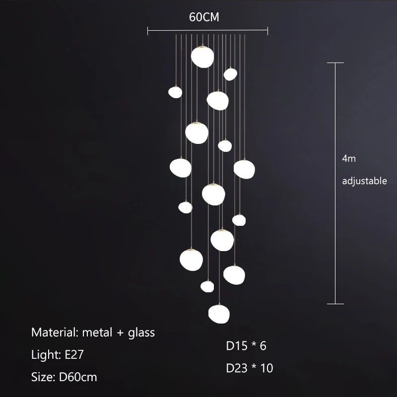 Lustre Althdore — Verre LED pour Escalier — vue 7