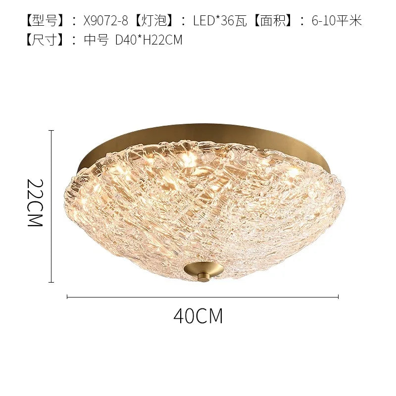 Plafonnier Eléane Velours — Verre LED