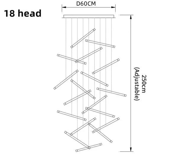 Lustre Elvdore — LED pour Escalier — vue 14