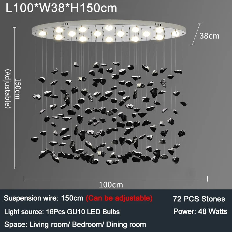Lustre Lysiane — Cristal LED pour Salon — vue 10