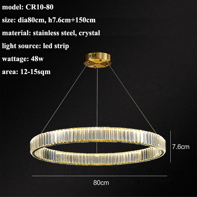 Lustre Althoria — Cristal LED pour Salle à Manger — vue 12