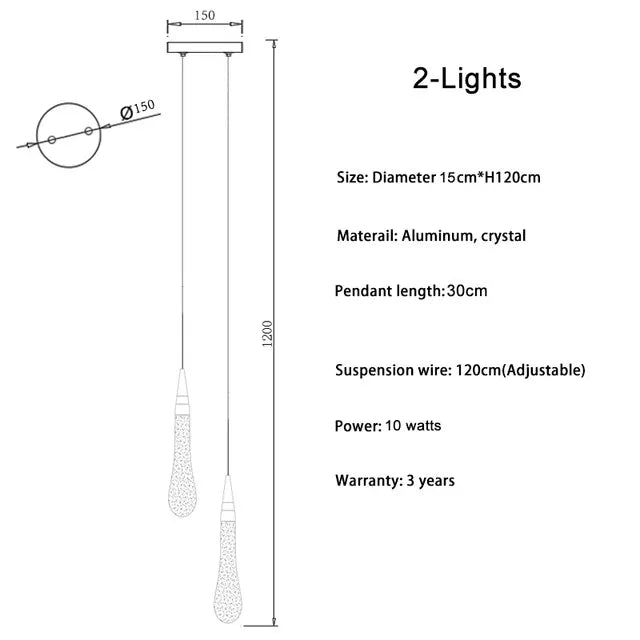 Lustre Vérdore — Cristal LED pour Escalier — vue 12