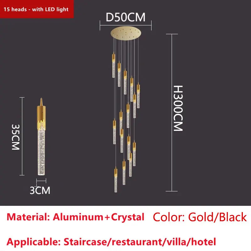 Lustre Elvoria — Cristal LED pour Escalier — vue 16