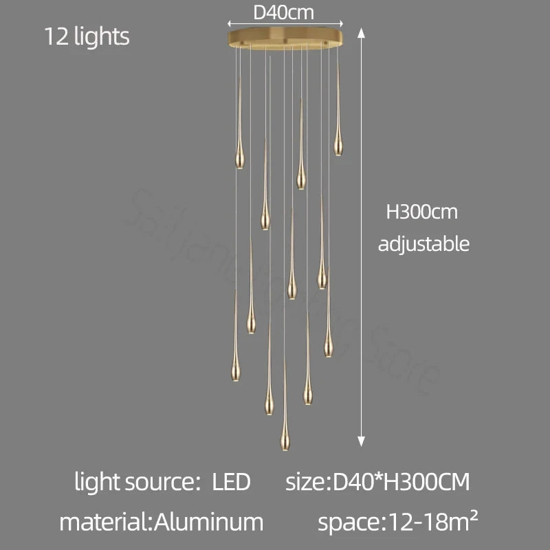 Lustre Ayldore — LED pour Escalier — vue 13