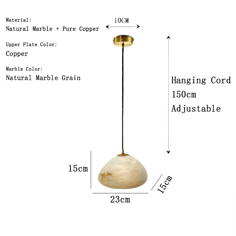 Lustre Lysana — Marbre LED pour Salon — vue 6