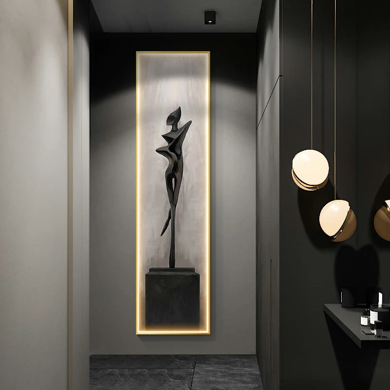 Suspension murale LED art abstrait pour salon et couloir