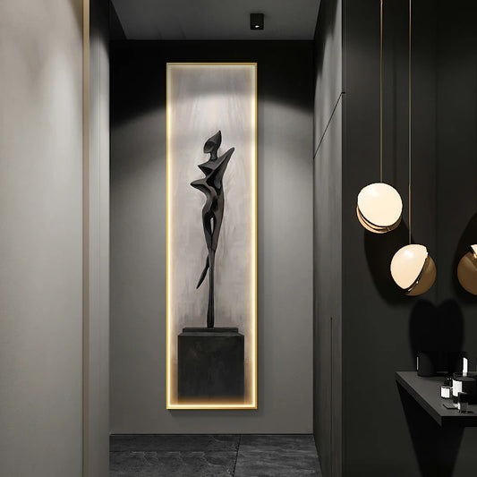 Suspension murale LED art abstrait pour salon et couloir