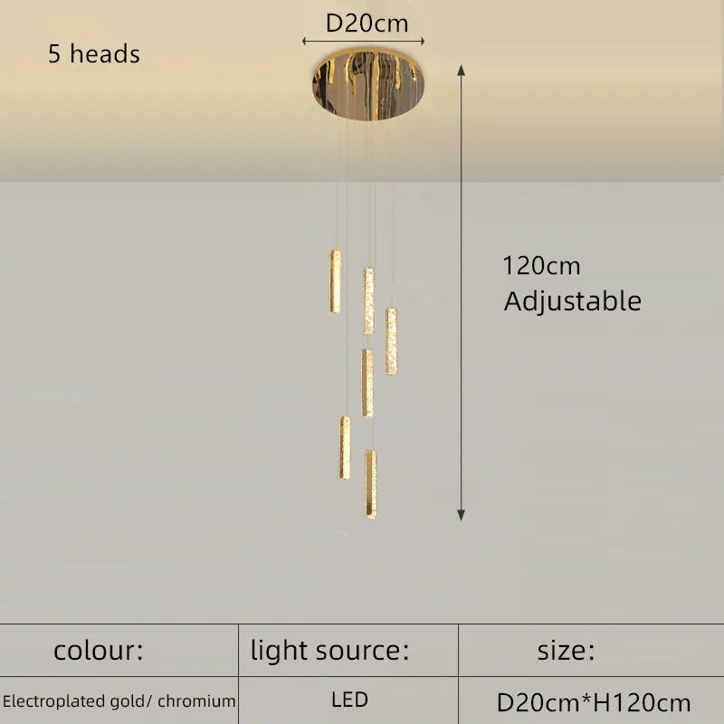 Lustre Lordore — Cristal LED pour Escalier — vue 10