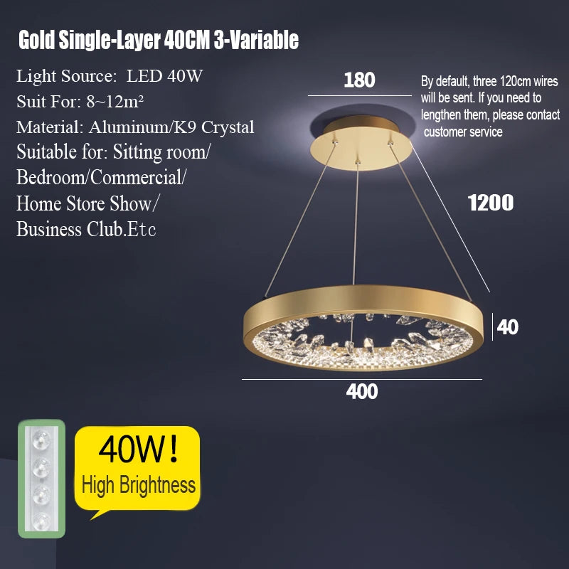 Lustre Noéloria — Cristal LED pour Escalier — vue 15