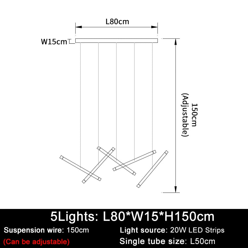 Lustre Elvdore — LED pour Escalier — vue 13